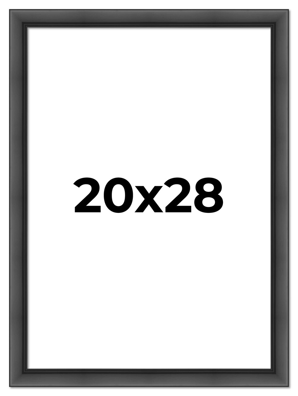 Refined Black Picture Frame - UV Acrylic, Foam Board Backing, Hanging Hardware